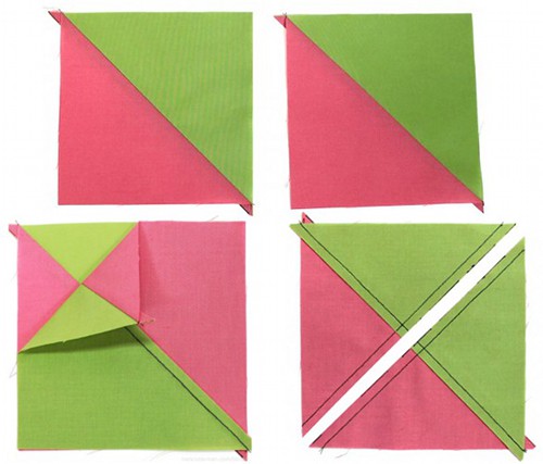 Лоскутное шитье из треугольников техника